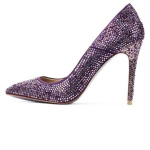 VC Signature “Precious” Purple Embellished Heels